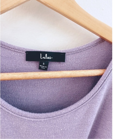 Lulu’s Knotty but Nice Light Purple Knotted Cutout T-Shirt Dress - Picture 8 of 9